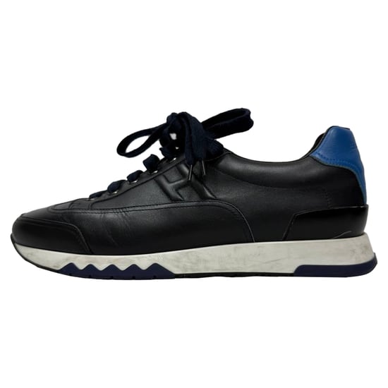 Hermès Trail Schnürsneaker aus dunkelblauem Leder - Image 4