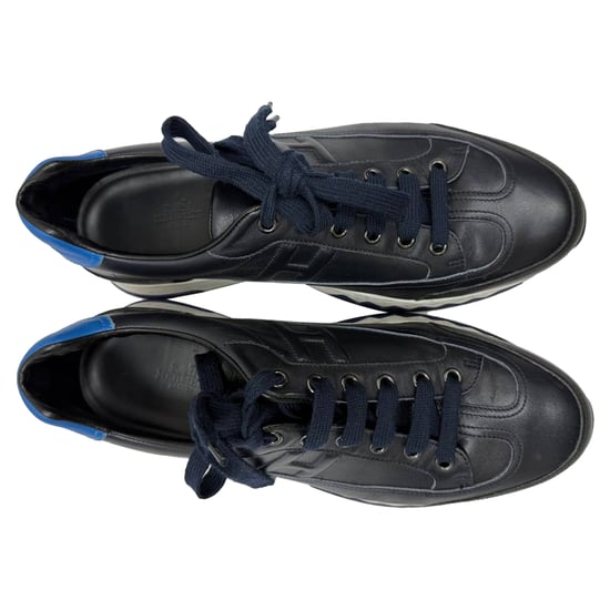 Hermès Trail Schnürsneaker aus dunkelblauem Leder - Image 5