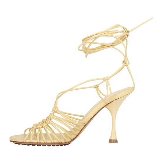 Bottega Veneta Gepunktete Ledersandalen Beige - Image 6