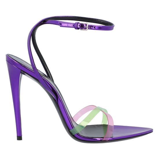 Saint Laurent Gippy Sandalen aus Lackleder und Plexiglas Lila - Image 6