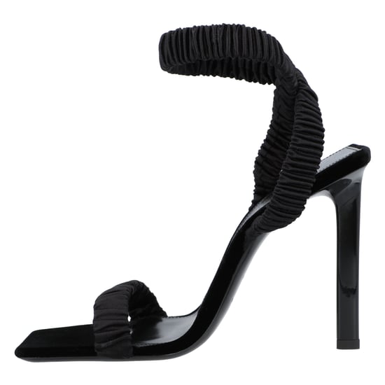 Saint Laurent Pam Sandalen aus Satin-Krêpe Schwarz - Image 2