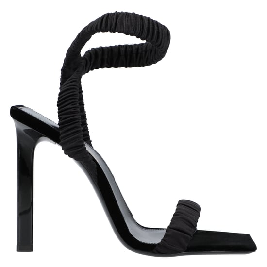 Saint Laurent Pam Sandalen aus Satin-Krêpe Schwarz - Image 5
