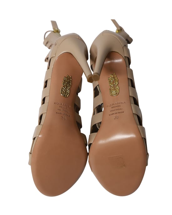 Aquazzura Schnürsandalen Amazon 105 aus nacktem Kalbsleder - Image 5