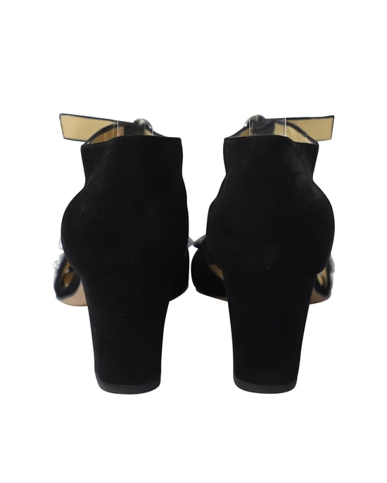 Bionda Castana – Maggie-Sandalen mit Kristallverzierung aus schwarzem Wildleder - Image 4