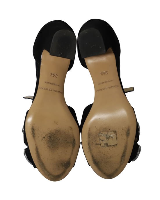 Bionda Castana – Maggie-Sandalen mit Kristallverzierung aus schwarzem Wildleder - Image 5