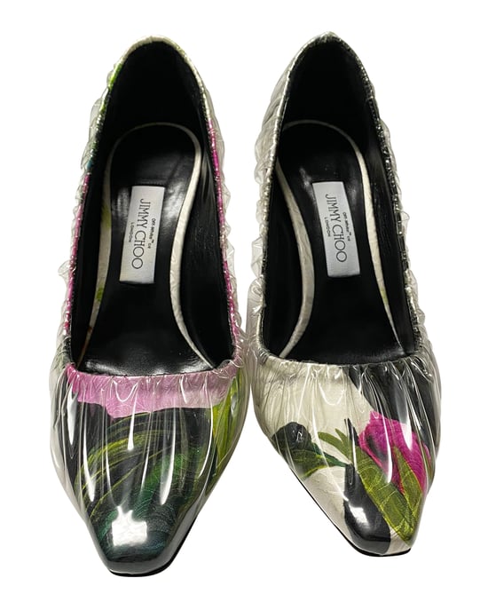 Jimmy Choo x Off-White Anne 100 Pumps aus mehrfarbigem Stoff - Image 2