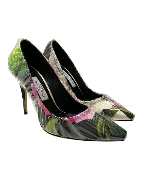 Jimmy Choo x Off-White Anne 100 Pumps aus mehrfarbigem Stoff - Image 3