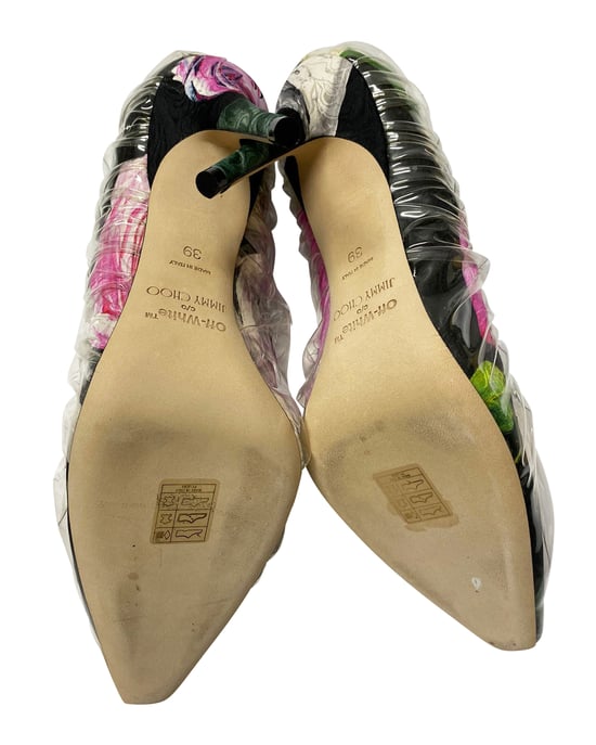 Jimmy Choo x Off-White Anne 100 Pumps aus mehrfarbigem Stoff - Image 5