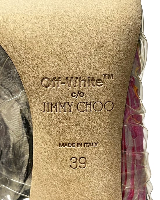 Jimmy Choo x Off-White Anne 100 Pumps aus mehrfarbigem Stoff - Image 6