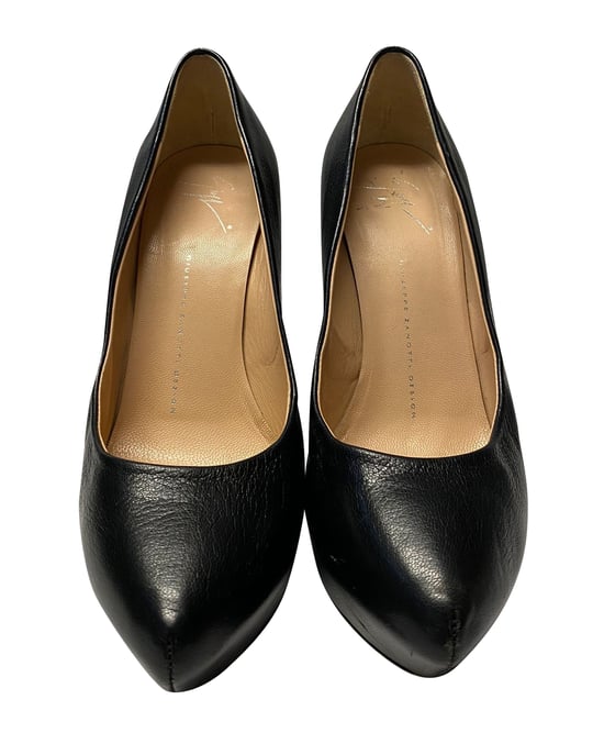 Giuseppe Zanotti Plateaupumps aus schwarzem Leder - Image 2