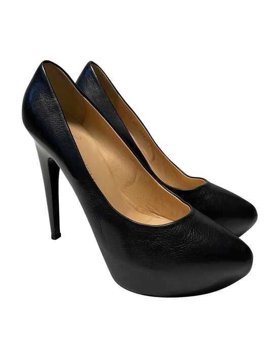 Giuseppe Zanotti Plateaupumps aus schwarzem Leder - Image 3