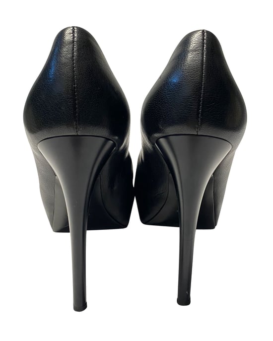 Giuseppe Zanotti Plateaupumps aus schwarzem Leder - Image 4