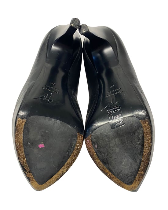 Giuseppe Zanotti Plateaupumps aus schwarzem Leder - Image 5