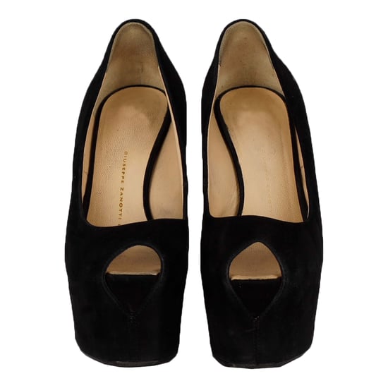 Schwarze Wildleder Plateau High Heel Schuhe - 20er - Image 2