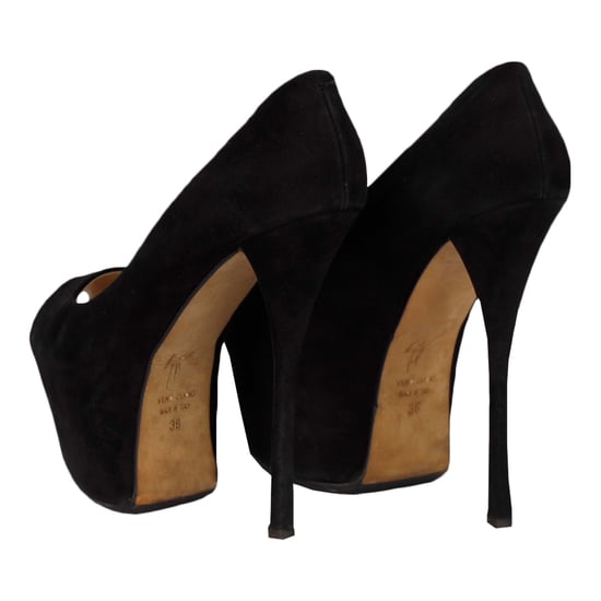 Schwarze Wildleder Plateau High Heel Schuhe - 20er - Image 3