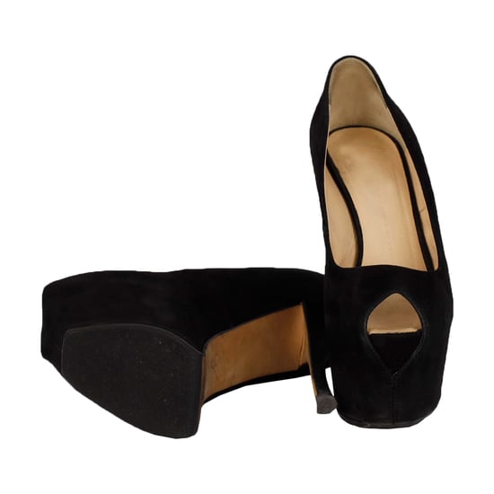 Schwarze Wildleder Plateau High Heel Schuhe - 20er - Image 4