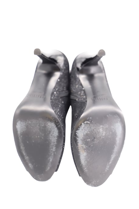 Fratelli Rossetti – Spitz zulaufende Stiefel mit offener Zehenpartie aus schwarzem Leder in Metallic-Optik - Image 5