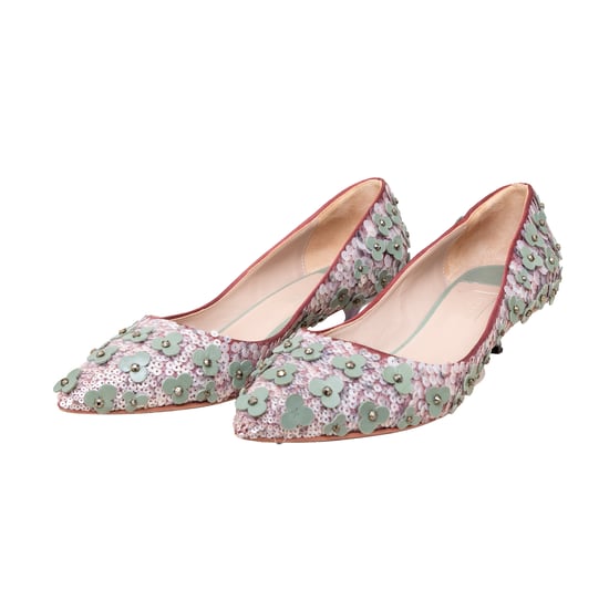 Loewe Pumps mit Blumenperlenverzierung – 20er - Image 3