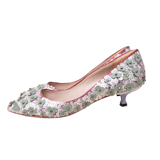 Loewe Pumps mit Blumenperlenverzierung – 20er - Image 4