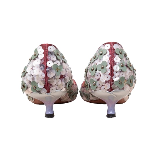 Loewe Pumps mit Blumenperlenverzierung – 20er - Image 6