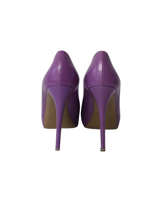 Nicholas Kirkwood Plateaupumps aus lila Leder - Image 4