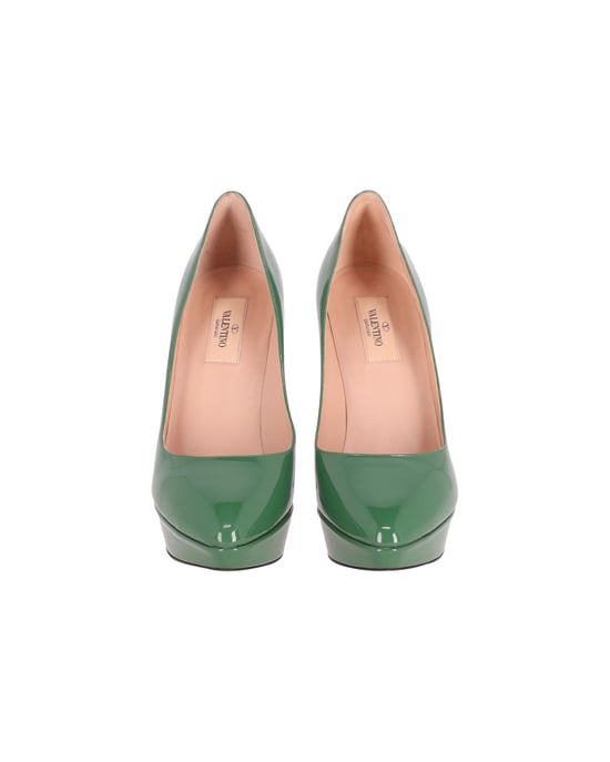 Valentino Plateaupumps aus grünem Lackleder - Image 2