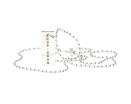 Marc by Marc Jacobs – Halskette „Copiosus“ mit lateinischem Spruch aus versilbertem Messing - Image 3