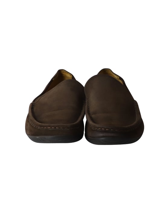 Hermes Klassische Slipper aus braunem Wildleder - Image 2