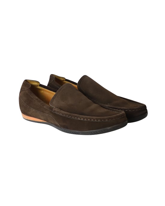 Hermes Klassische Slipper aus braunem Wildleder - Image 3
