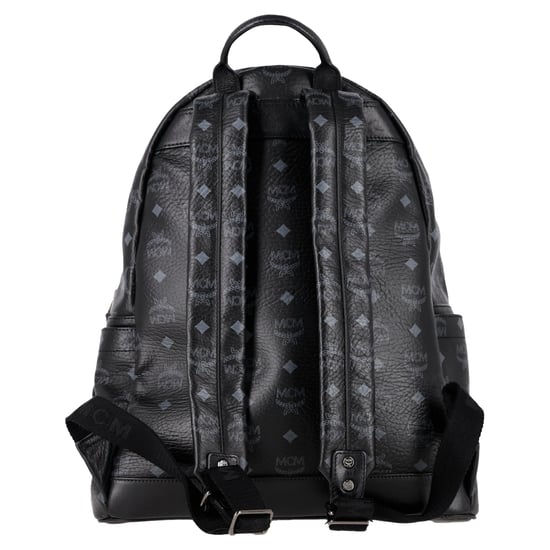 MCM Visetos Sprinkle Stud Stark Rucksack aus schwarzem Leder - Image 3