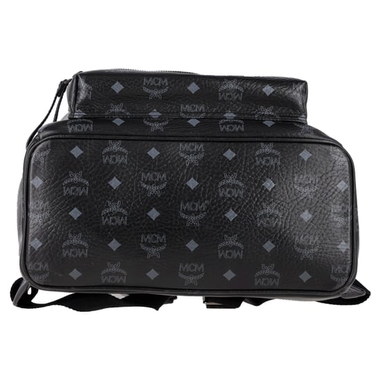 MCM Visetos Sprinkle Stud Stark Rucksack aus schwarzem Leder - Image 4