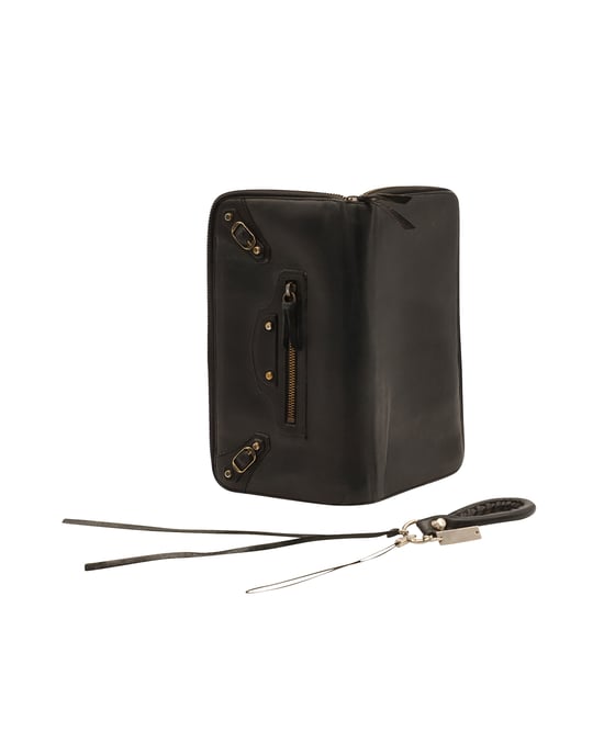Balenciaga Companion Lange Geldbörse mit Reißverschluss aus schwarzem Kalbsleder - Image 3