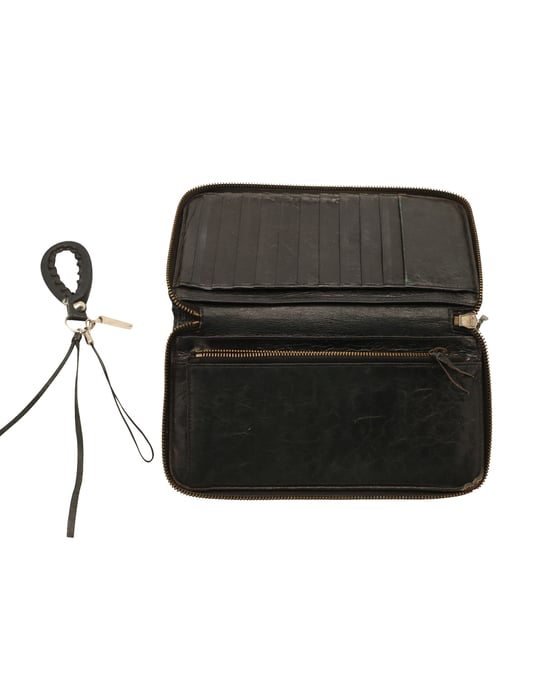 Balenciaga Companion Lange Geldbörse mit Reißverschluss aus schwarzem Kalbsleder - Image 4