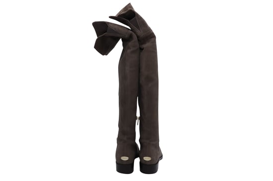 Knielange Stiefel von Jimmy Choo aus braunem Wildleder - Image 3