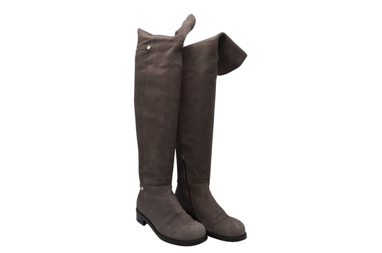 Knielange Stiefel von Jimmy Choo aus braunem Wildleder - Image 4