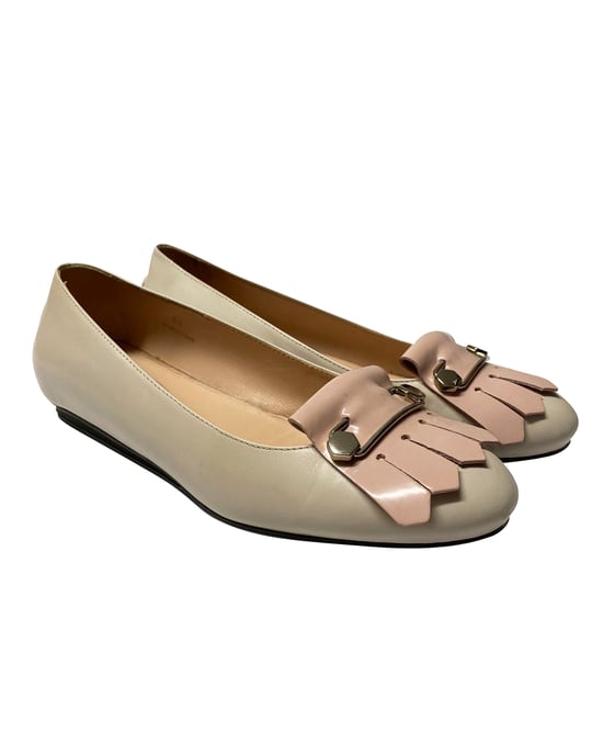 Tod's Mokassin-Flats aus cremefarbenem Leder - Image 3