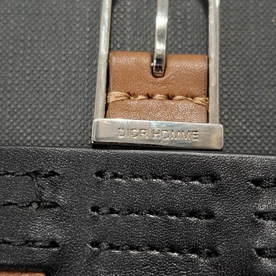 Dickes Dior Homme-Armband aus schwarzem Leder - Image 4