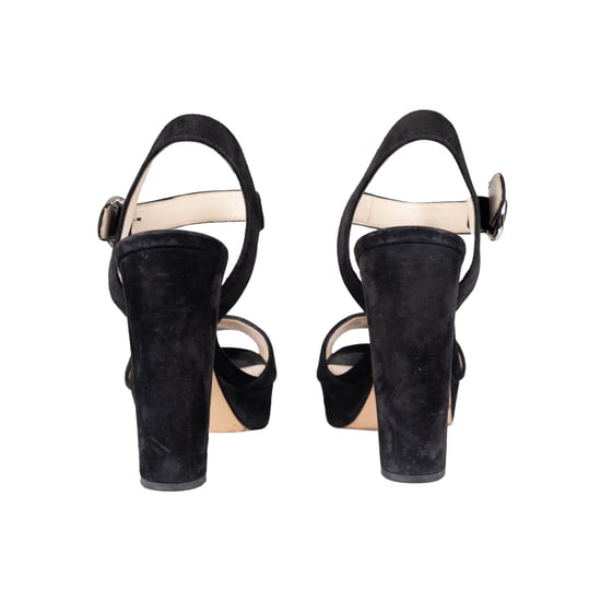 Prada Wildleder-Pumps mit offener Spitze – 10er - Image 4
