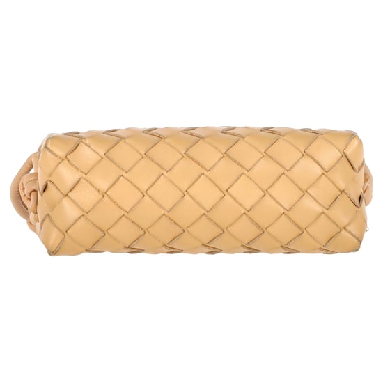 Bottega Veneta Mini Intrecciato Loop Camera Umhängetasche aus gelbem Lammleder - Image 2