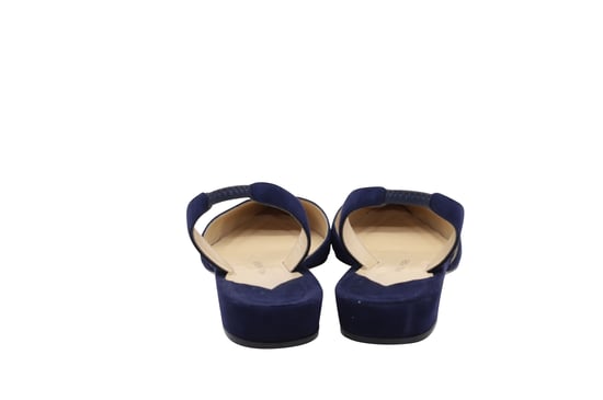 Paul Andrew Rhea 15 Slingback-Sandalen aus marineblauem Wildleder - Image 3