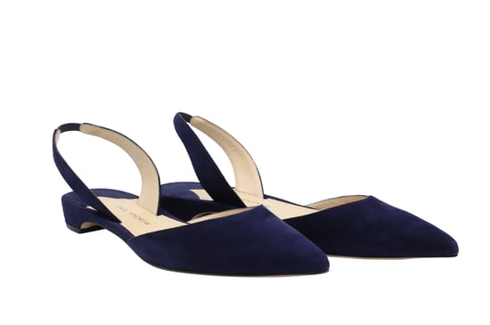 Paul Andrew Rhea 15 Slingback-Sandalen aus marineblauem Wildleder - Image 4