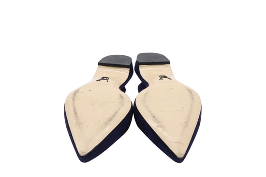 Paul Andrew Rhea 15 Slingback-Sandalen aus marineblauem Wildleder - Image 6