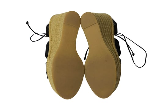 Saint Laurent – Espadrille-Plateau-Wedges aus schwarzem Wildleder - Image 5