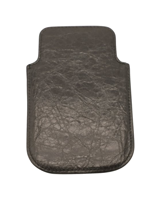 Balenciaga Handyhülle aus schwarzem Leder - Image 2
