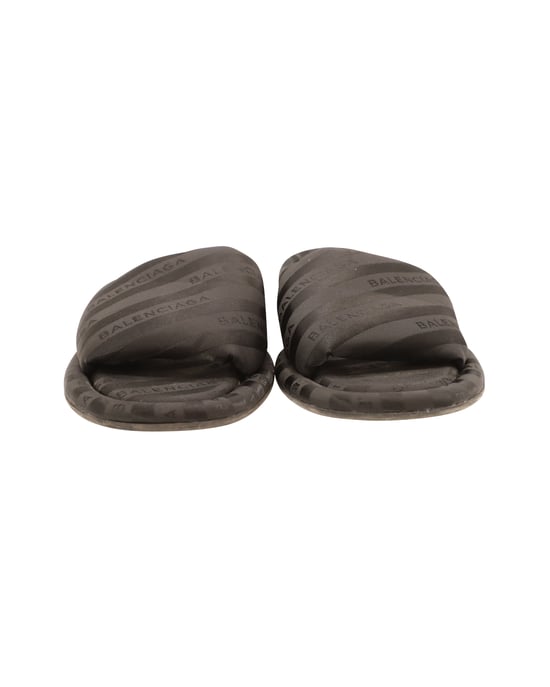 Balenciaga Hotel Line Slides aus schwarzem Acryl - Image 3