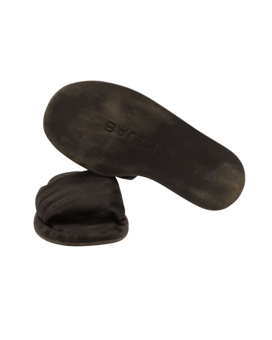 Balenciaga Hotel Line Slides aus schwarzem Acryl - Image 4