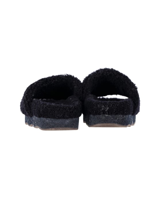 Chloé Wellen-Slides aus schwarzem Schaffell und Leder - Image 3