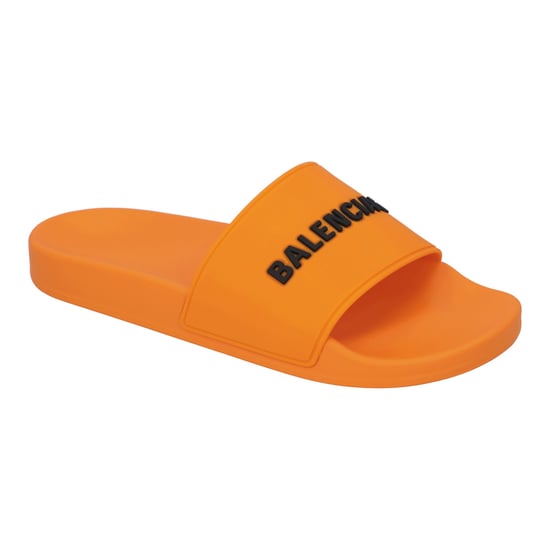 Balenciaga Logo Pool Slide Orange - Image 5