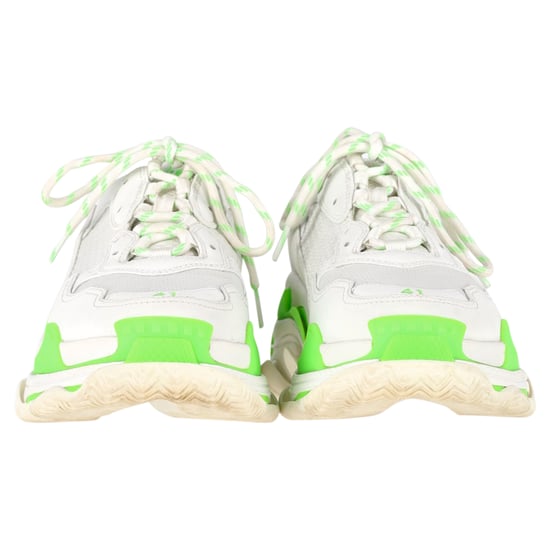 Balenciaga Triple S Sneakers aus weißem und neongrünem Polyester - Image 2