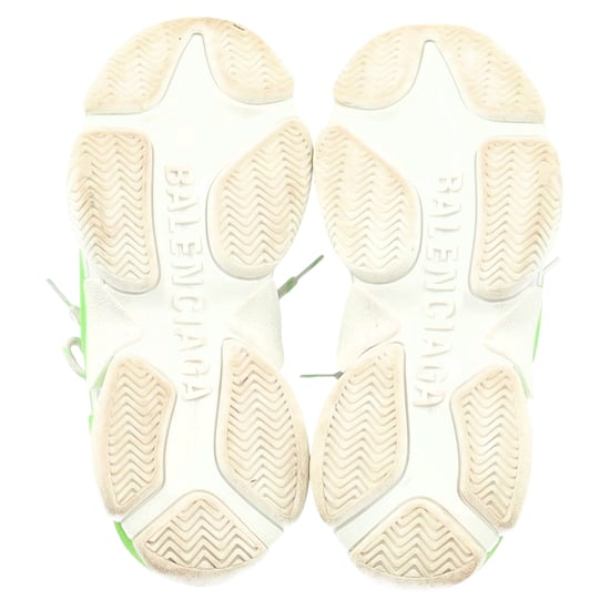 Balenciaga Triple S Sneakers aus weißem und neongrünem Polyester - Image 6